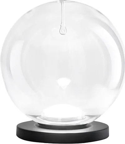 Ariel - Lampa stołowa Fabas Luce transparentna - 11W ściemnialna, dotykowa lampa LED - Przezroczyste szkło borokrzemianowe z kroplą