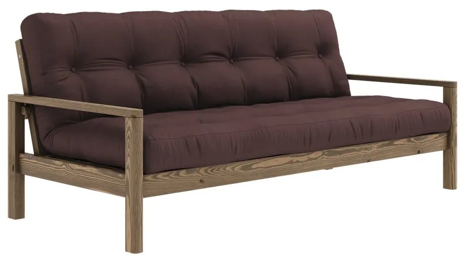 Ciemnobrązowa rozkładana sofa 205 cm Knob – Karup Design