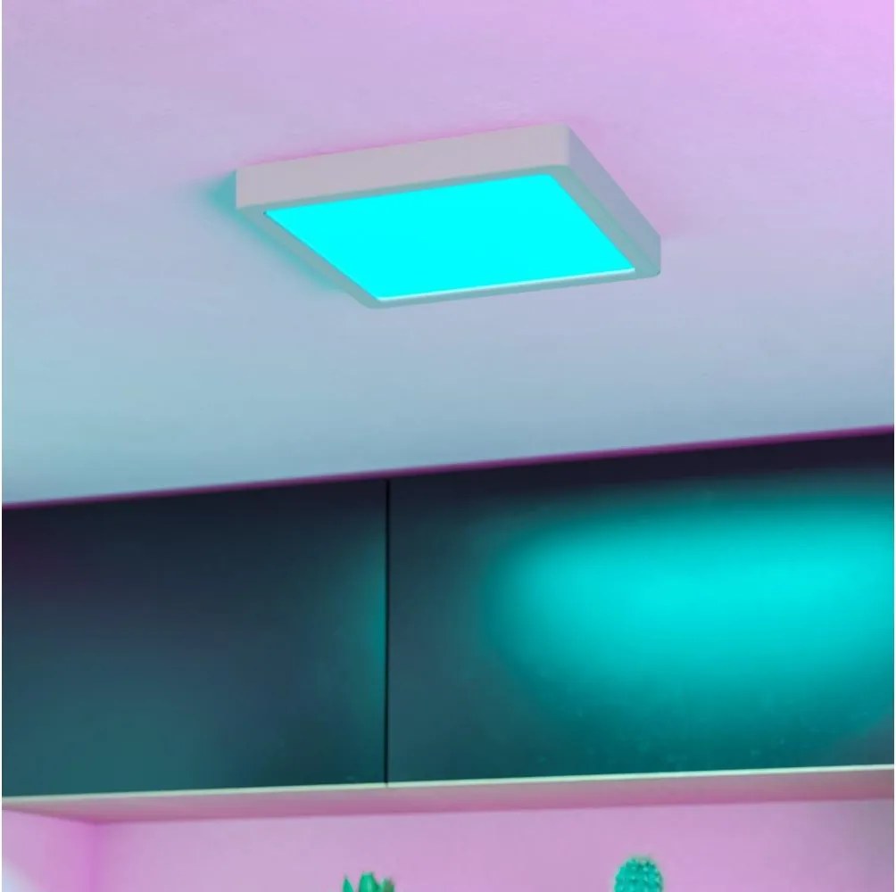 Eglo 901378 -LED RGBW ściemnialna przydymiona oprawa sufitowa FUEVA-Z LED/10,5W/230V 22x22cm IP44 biała
