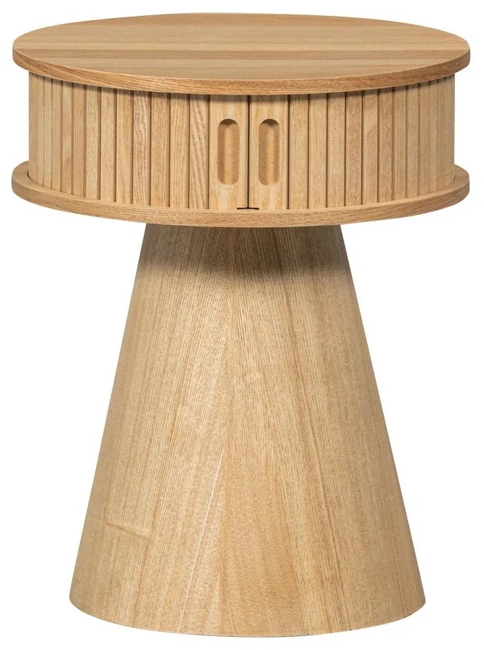 Szafka nocna w dekorze sosny w naturalnym kolorze Karri – WOOOD