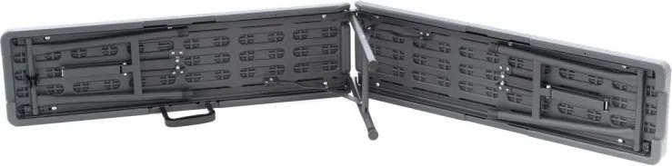 Zestaw 2 składanych ławek - antracytowo-szary, 180 cm