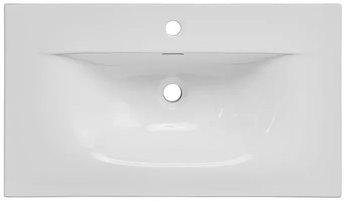 Biała ceramiczna umywalka meblowa - Kenet 80 cm