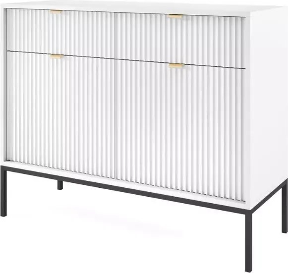 Cubero komoda 104 cm nowoczesna z szufladami i półkami