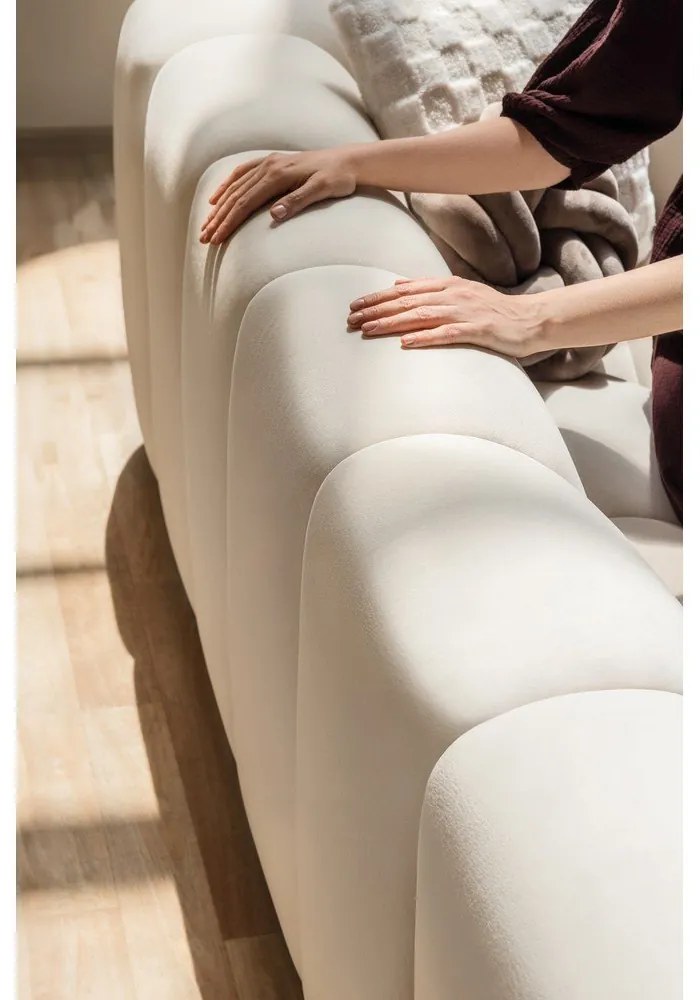 Zielona aksamitna sofa 225 cm Cube – Bonami Selection