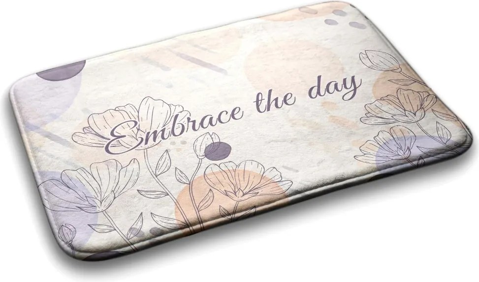 Dywanik do łazienki Dywanik do łazienki Line Art Kwiecisty