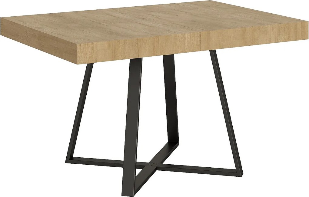 Stół rozkładany 130/234x90 cm Abbraccio dąb naturalny nogi antracytowe