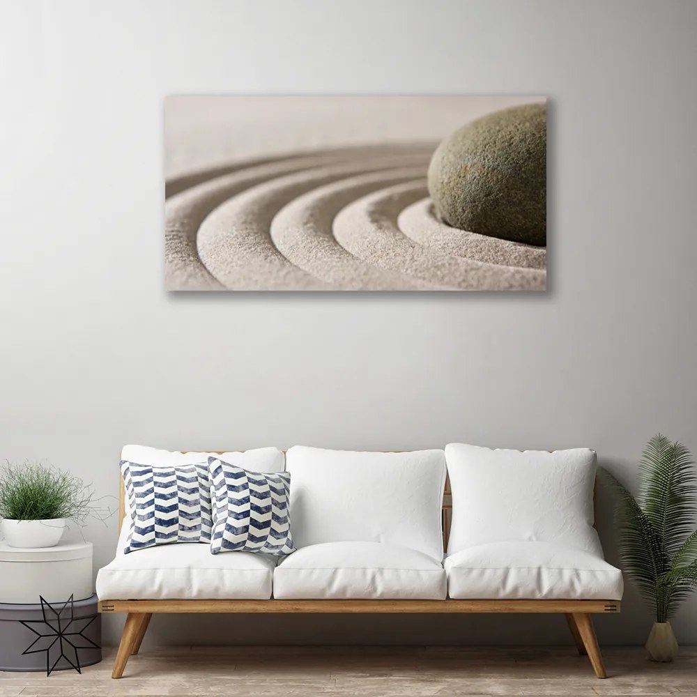 Obraz canvas Artystyczna Kompozycja z Piasku i Kamieni