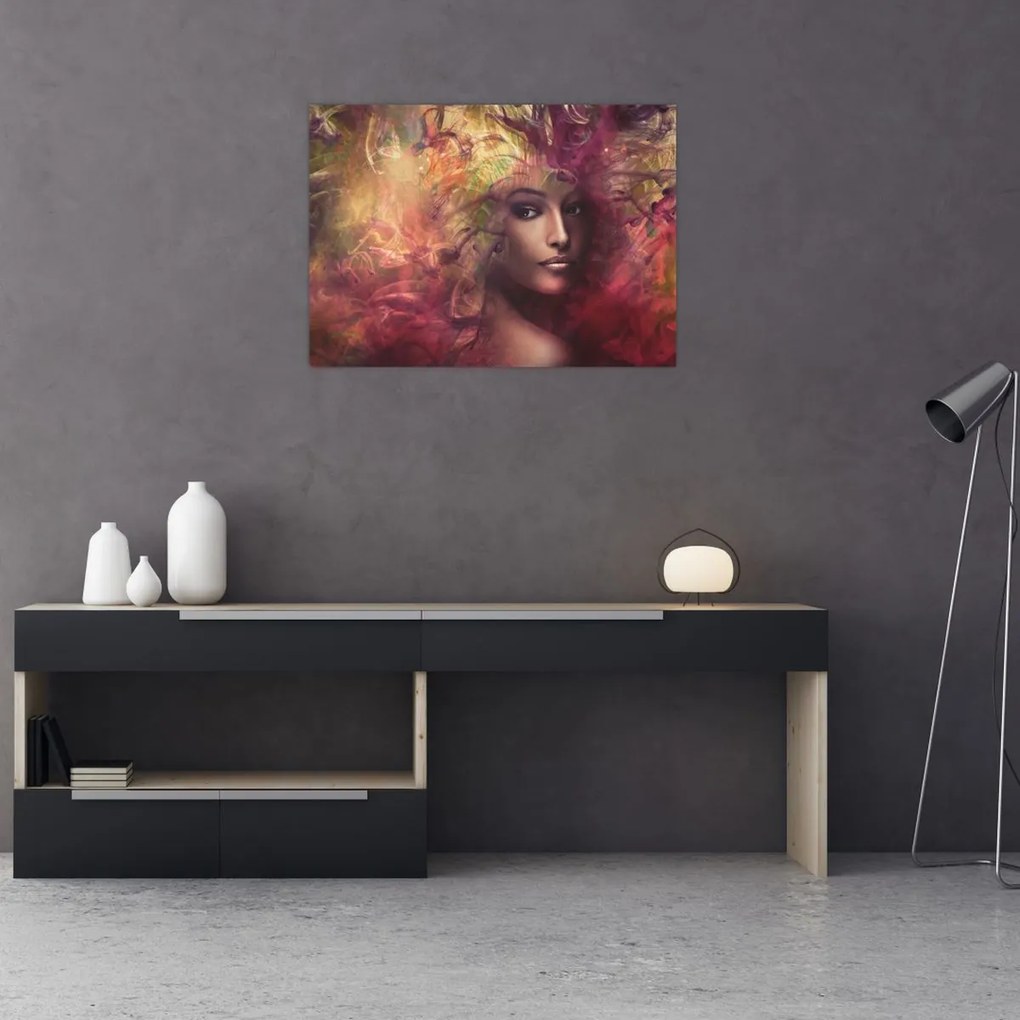 Obraz na szkle - Fantastyczna kobieta (70x50 cm)