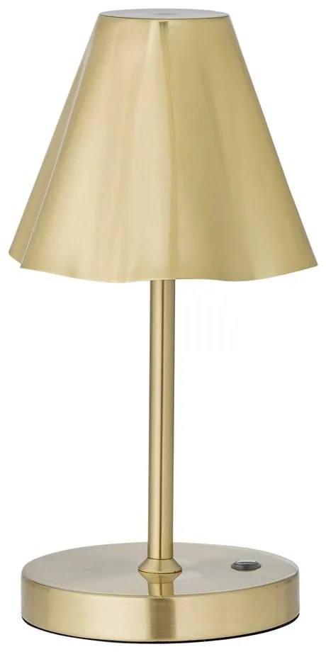 Lampa stołowa LED w kolorze mosiądzu z metalowym kloszem (wysokość 28 cm) Lianna – Bloomingville