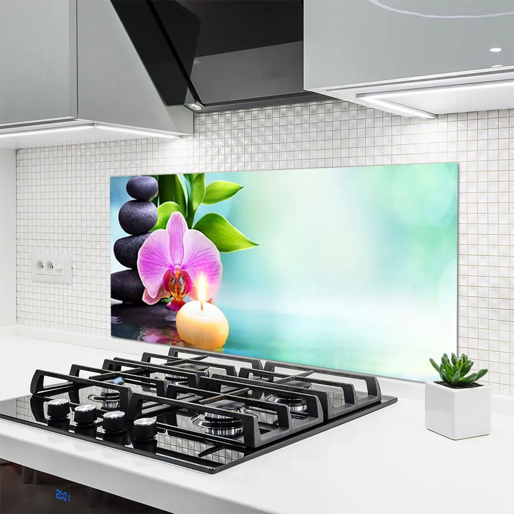 Szkło Ozdobne do Kuchni Orchidea nad Lustrem Wody