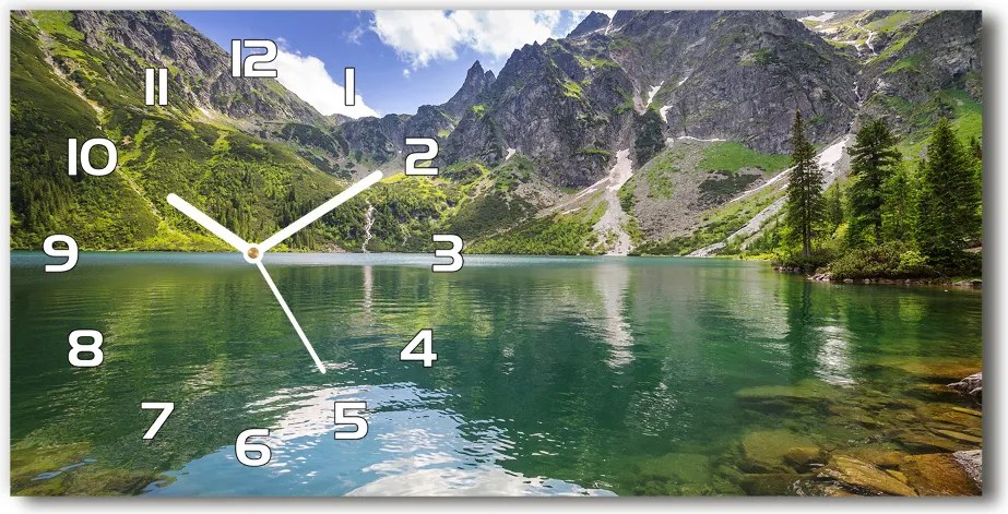 Zegar ścienny szklany Morskie oko Tatry