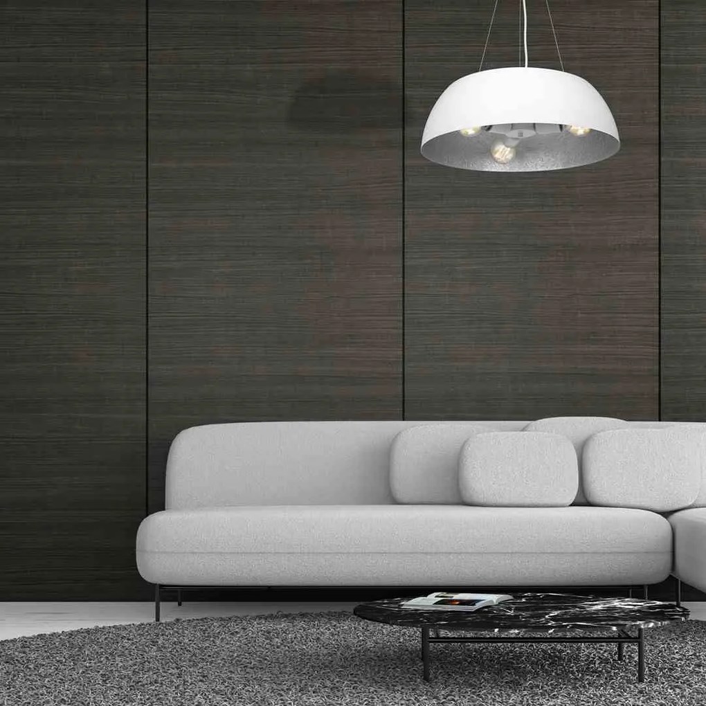 Lampa Wisząca Biała MORGAN 3xE27