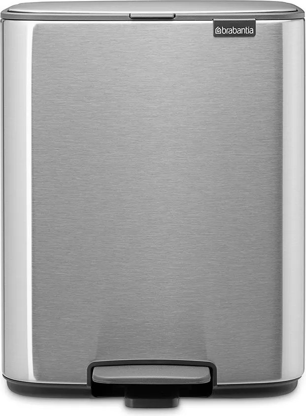 Stalowy kosz na śmieci z pedałem w kolorze matowego srebra 12 l Bo – Brabantia