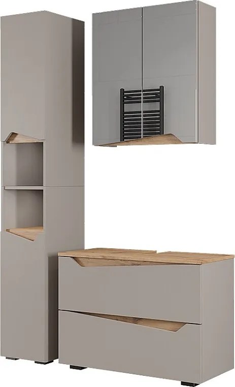 Zestaw mebli łazienkowych szary 80x35x57.5 marelle