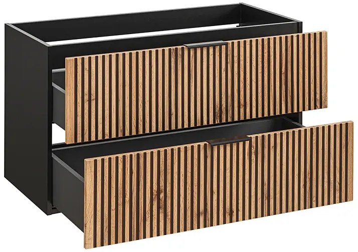 Szafka umywalkowa z lamelowym frontem 100 cm H9-F66