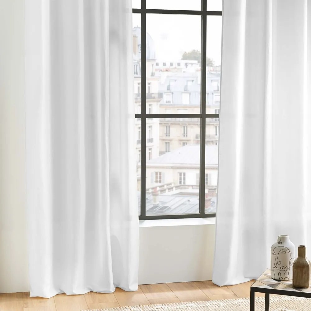 Biała zasłona z mikrowłókna 140x280 cm Absolu – douceur d'intérieur