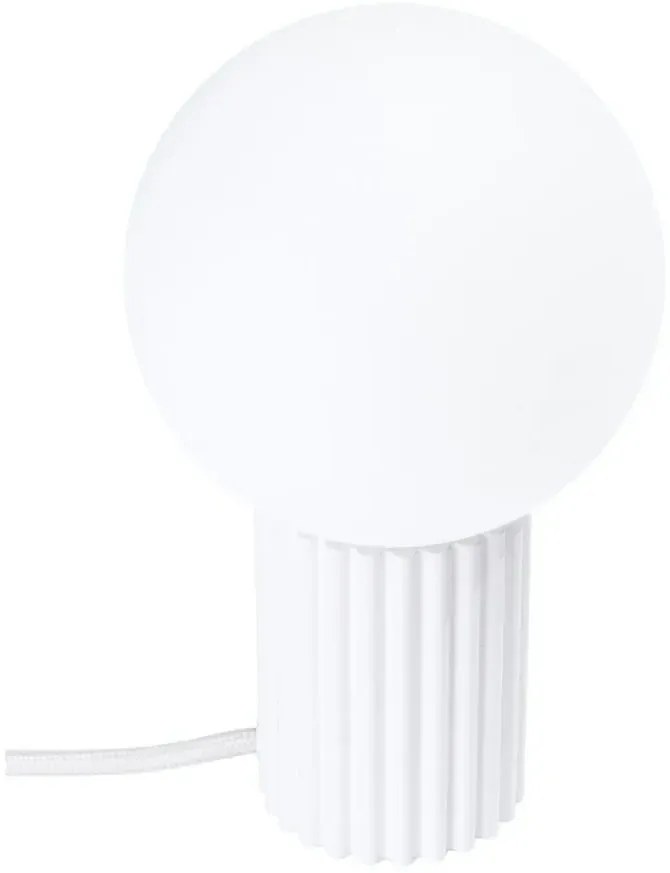 Biała ryflowana lampka nocna - K601-Buble