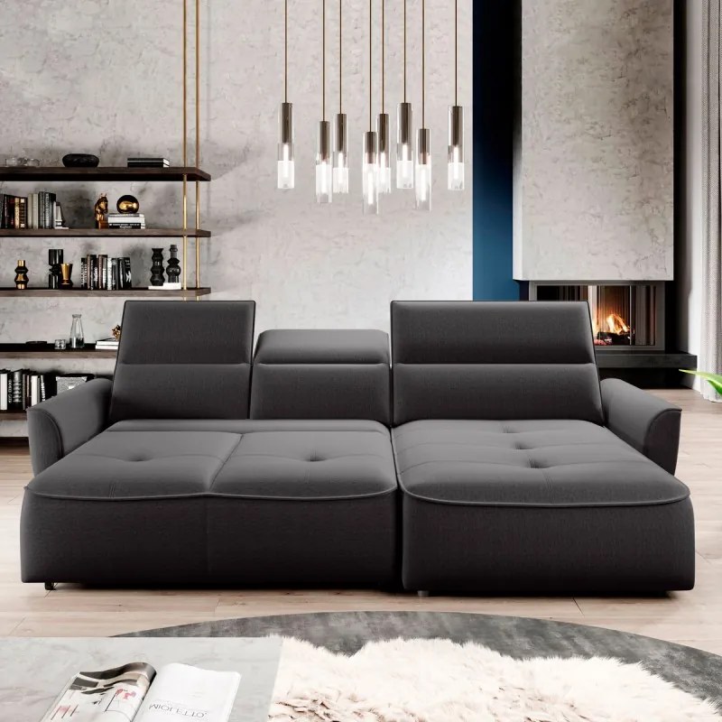 Narożnik MURILLO S Mini z elektryczną regulacją siedziska Prawostronny w tkaninie VOGUE 16 WERSAL