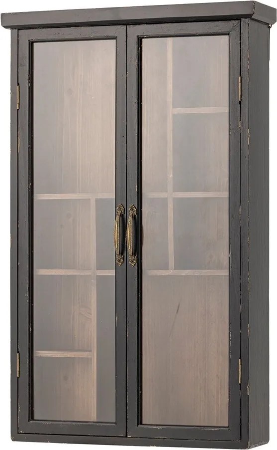 Czarna witryna z litego drewna jodłowego wisząca 50x80x14 cm Hazem – Bloomingville