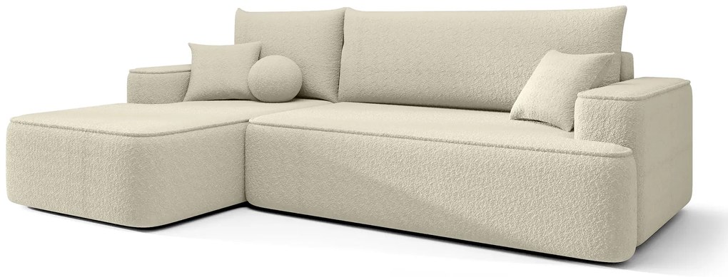 Beżowy narożnik tapicerowany z pojemnikiem P3-A60