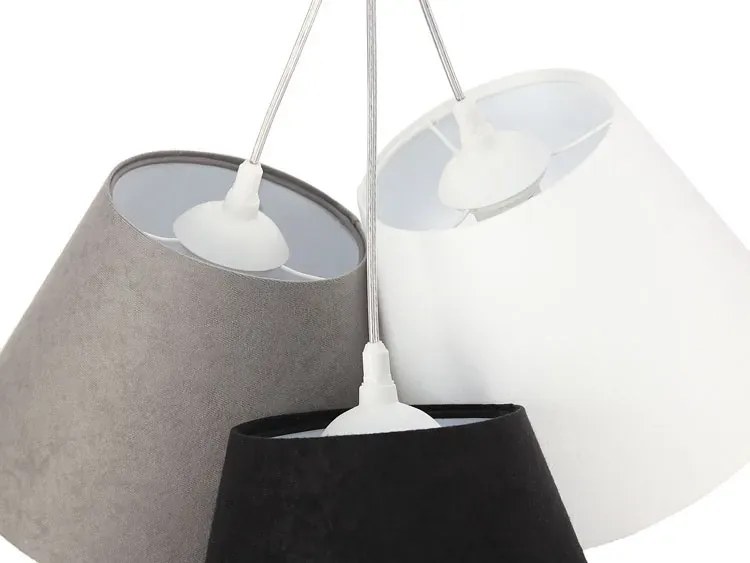 Trójkolorowa lampa wisząca z białym wnętrzem D9-H76