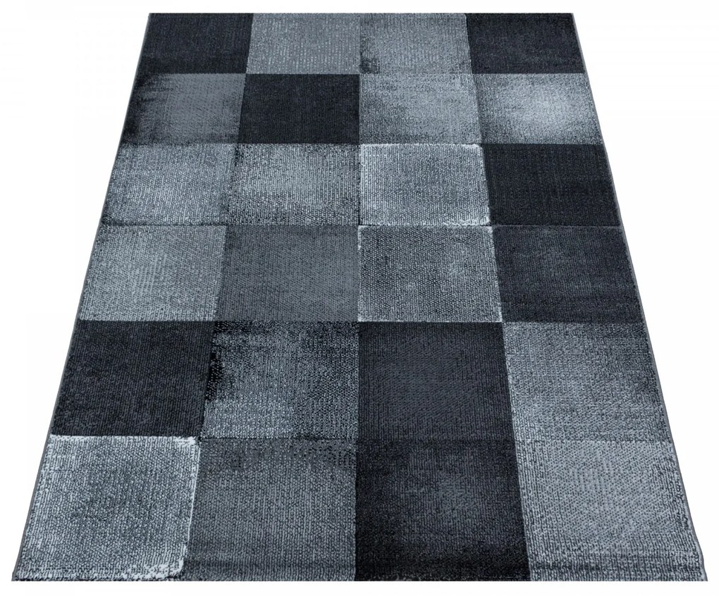 Dywan nowoczesny Costa Kwadraty szaro-czarne 160 cm x 230 cm
