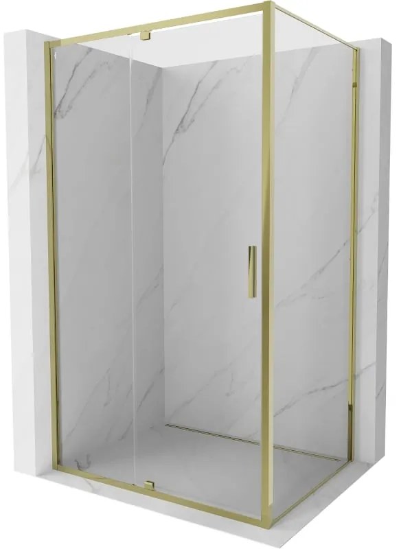 Mexen Exo kabina prysznicowa uchylna 105 x 90 cm, transparent, złota - 819-105-090-50-00