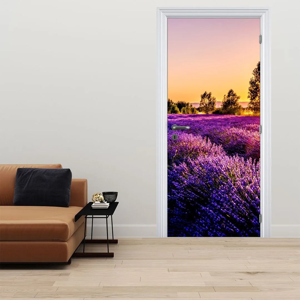Fototapeta na drzwi - Lawendowe pole (95x205cm)