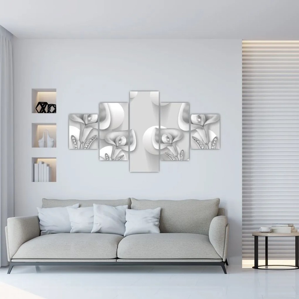 Obraz - kwiatowy wzór (125x70 cm)
