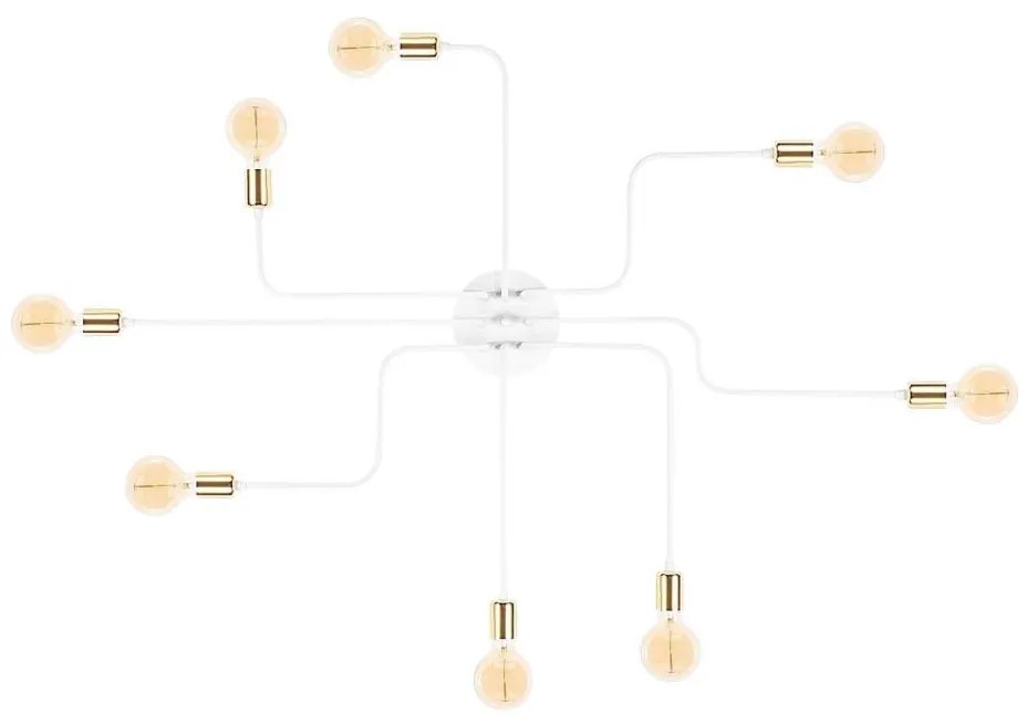 Lampa sufitowa natynkowa TRUVA 8xE27/40W/230V biała/złota