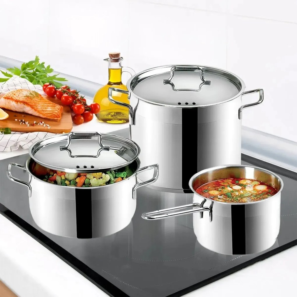 Orion Garnek stalowy z pokrywką ANETT, 14 l, 14 l