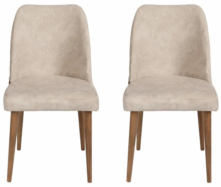 Zestaw krzeseł do jadalni Nova Cream and Walnut, 2szt., 2 szt.