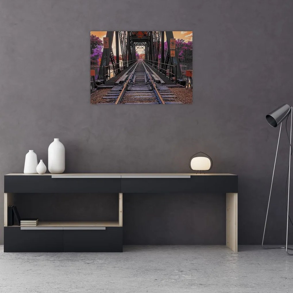 Obraz na szkle - most kolejowy (70x50 cm)