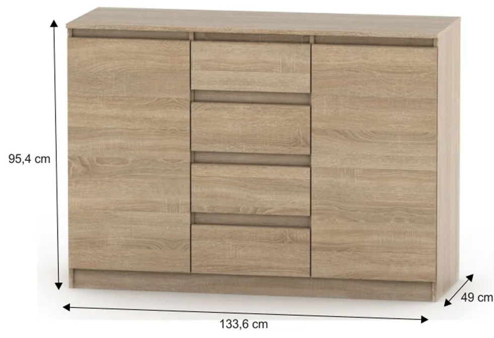 Komoda HANY NEW 010, dąb sonoma