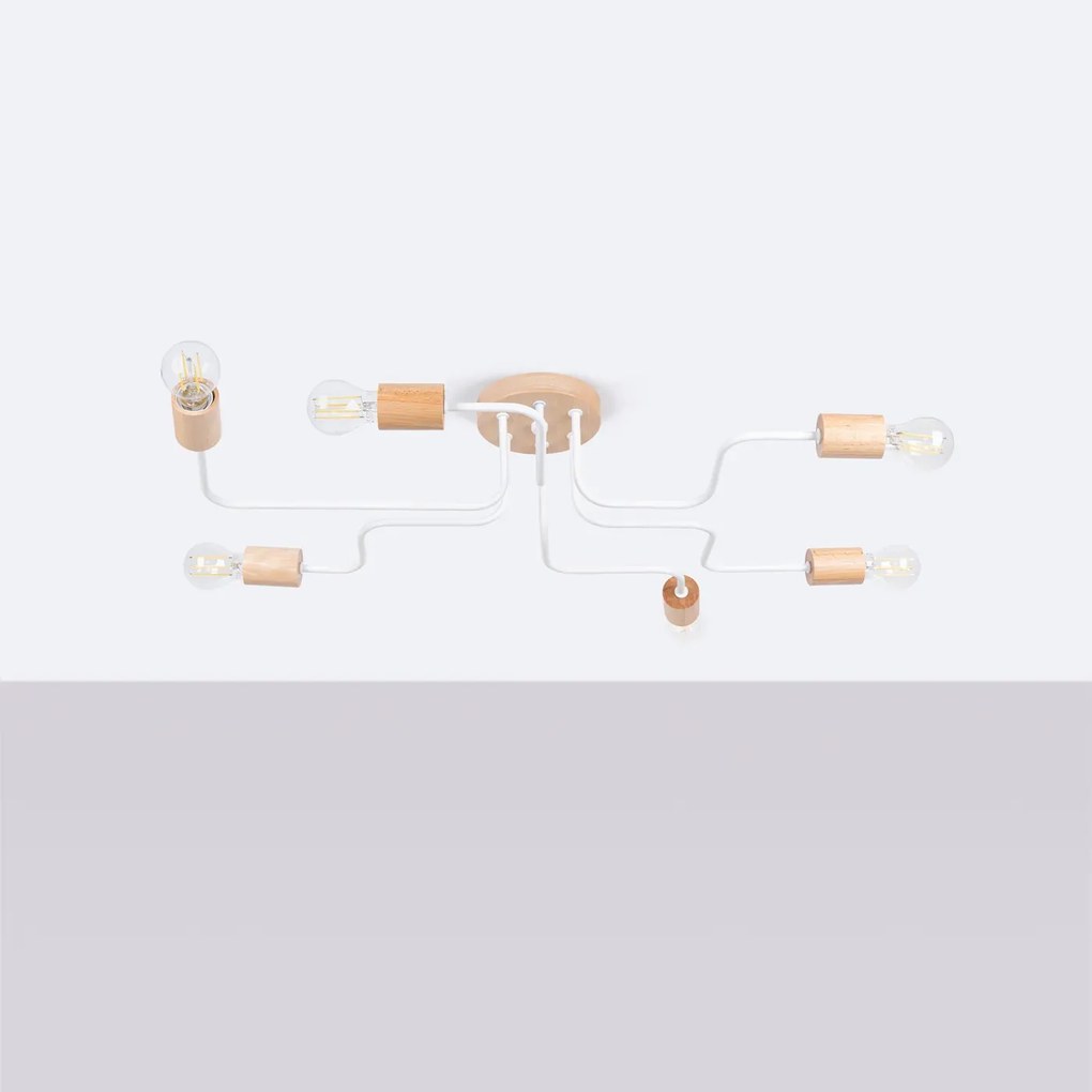 Żyrandol TIMBO 6 biały SOLLUX LIGHTING