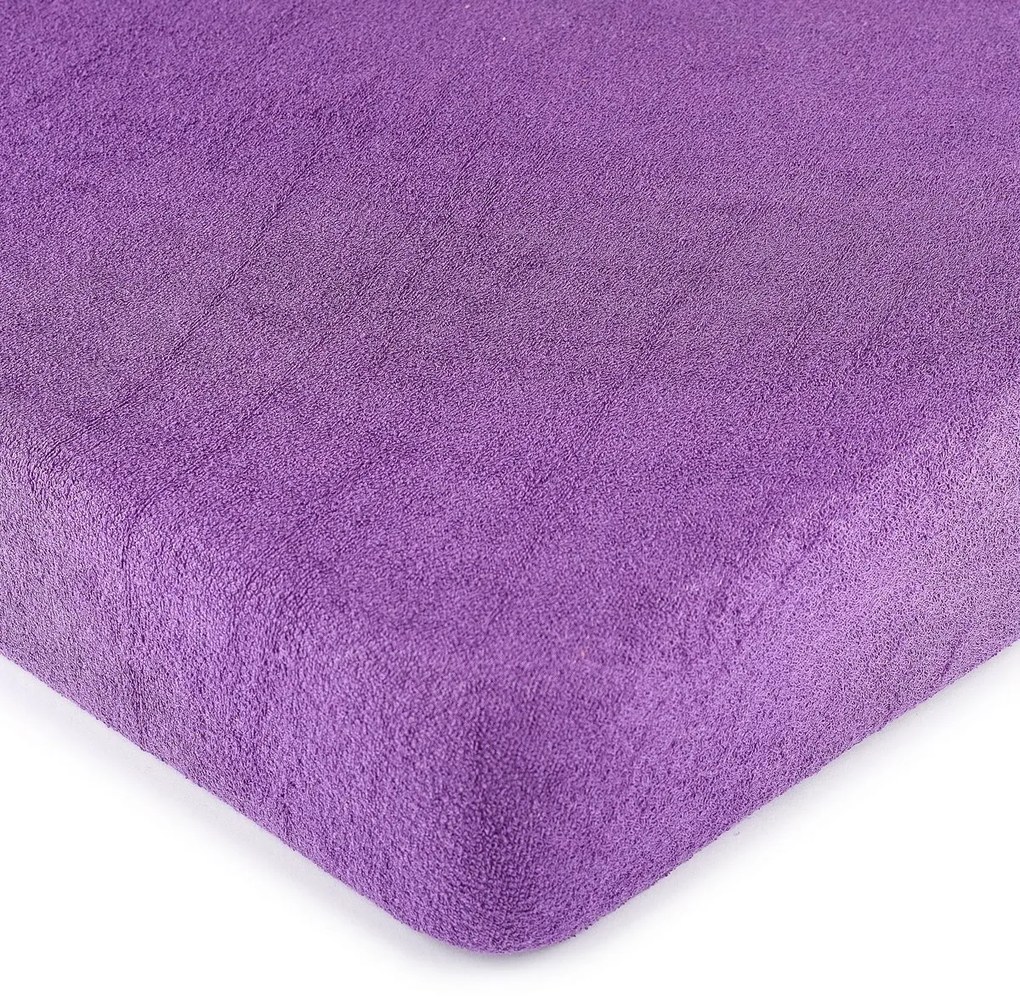 4Home prześcieradło frotte fioletowy, 90 x 200 cm, 90 x 200 cm