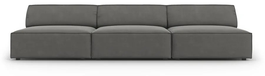 Szara aksamitna sofa 240 cm Jodie – Micadoni Home