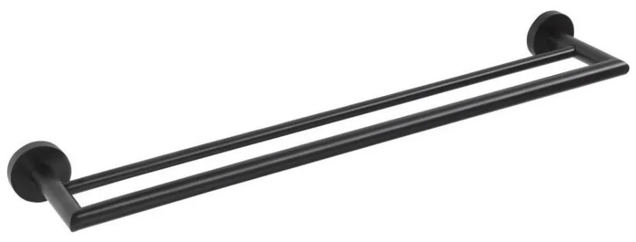 Sapho - Wieszak ścienny na ręczniki X-ROUND 12x65,5 cm czarny