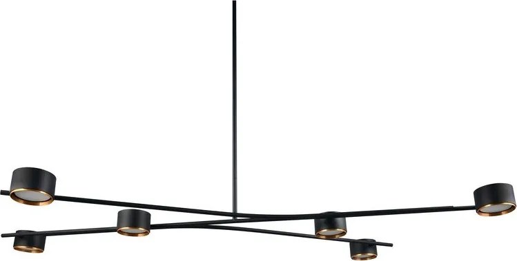 Czarna metalowa lampa wisząca Coda – Trio Select