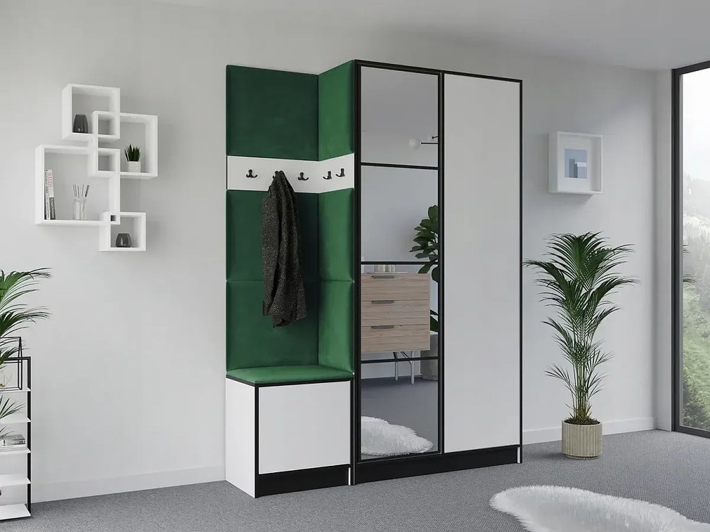 Garderoba EDEN 13 Biały + Zielony