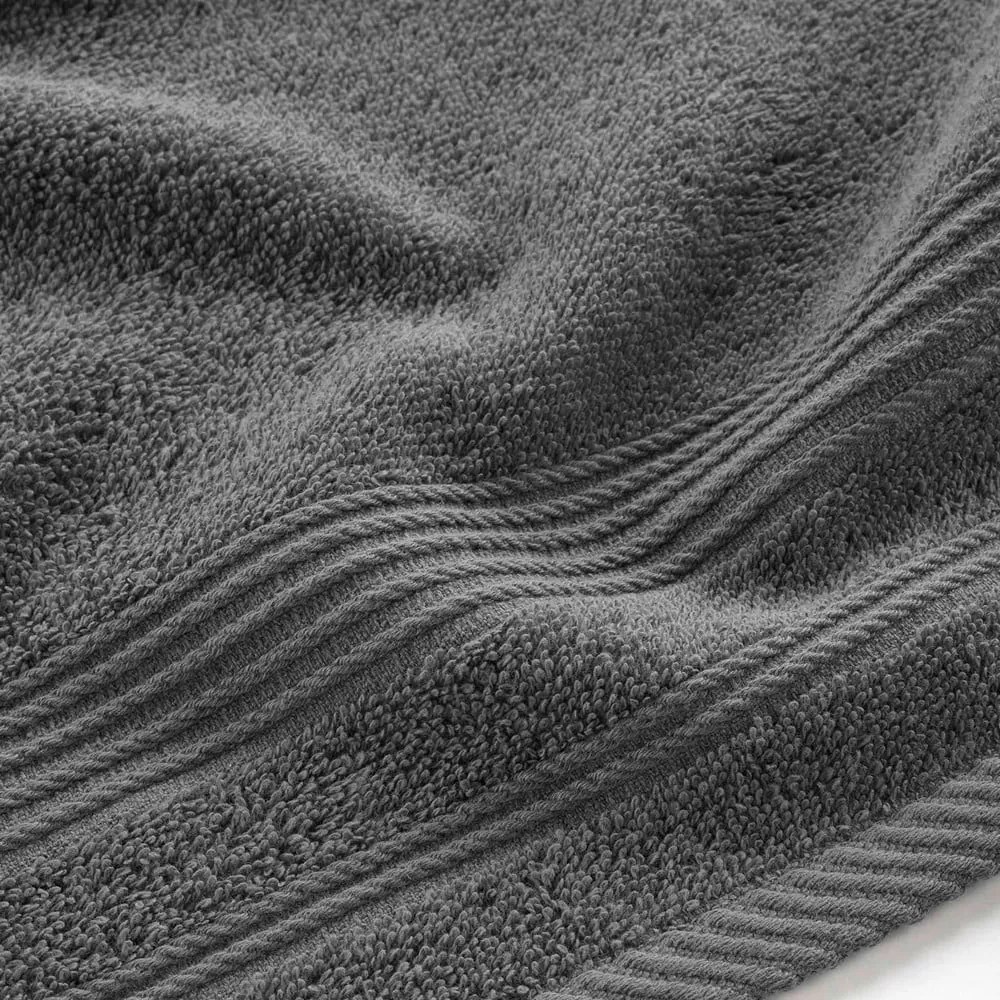 Ciemnoszary bawełniany ręcznik frotte 30x50 cm Tendresse – douceur d'intérieur