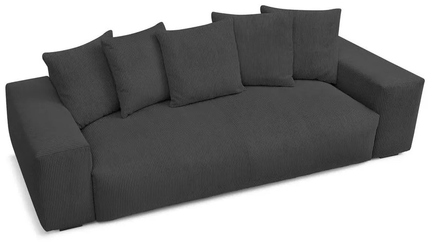 Szara sztruksowa sofa 280 cm Voltaire – Bobochic Paris