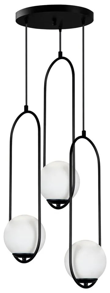 Czarna lampa wisząca Squid Lighting Arch, wys. 146 cm