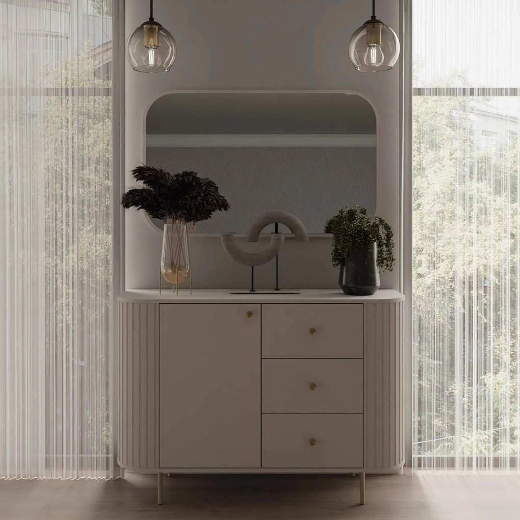Komoda BOLLA 123 cm do Salonu Sypialni Odcienie beżu