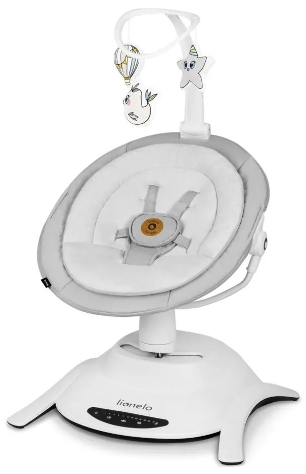 Lionelo - Bujaczek dziecięcy z melodią BELLA Szary beton + z pilotem