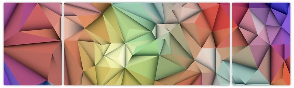 Obraz - Abstrakcja wielokątna (170x50 cm)