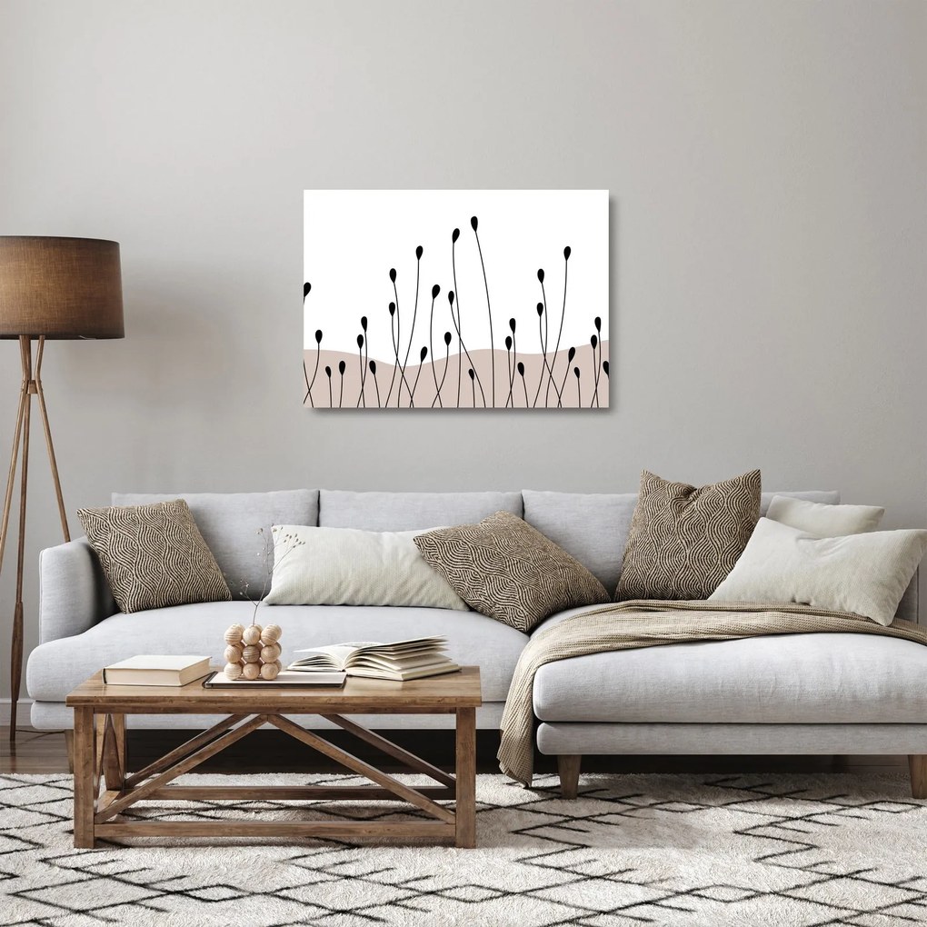 Obraz na szkle - Łąka graficzna N⁰1 (70x50 cm)