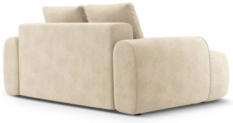 Beżowa aksamitna sofa 175 cm Linz – Cosmopolitan Design