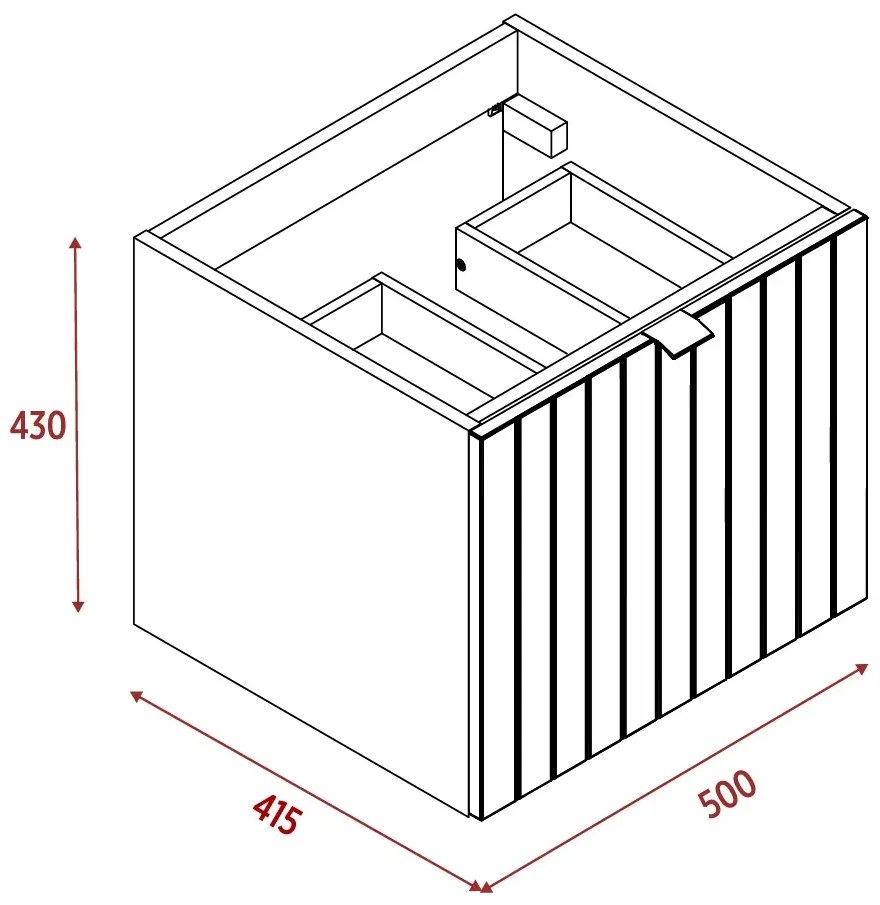 Szafka pod umywalkę HARMO 50 cm kaszmir półmat KROFAM