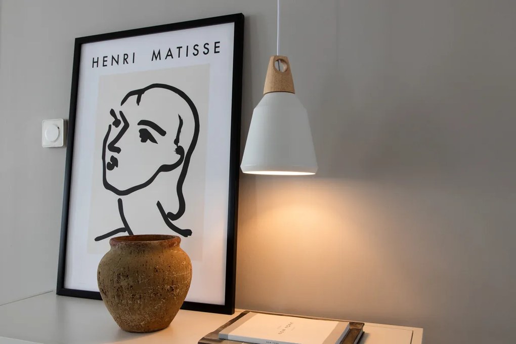Biała wisząca lampa NAO
